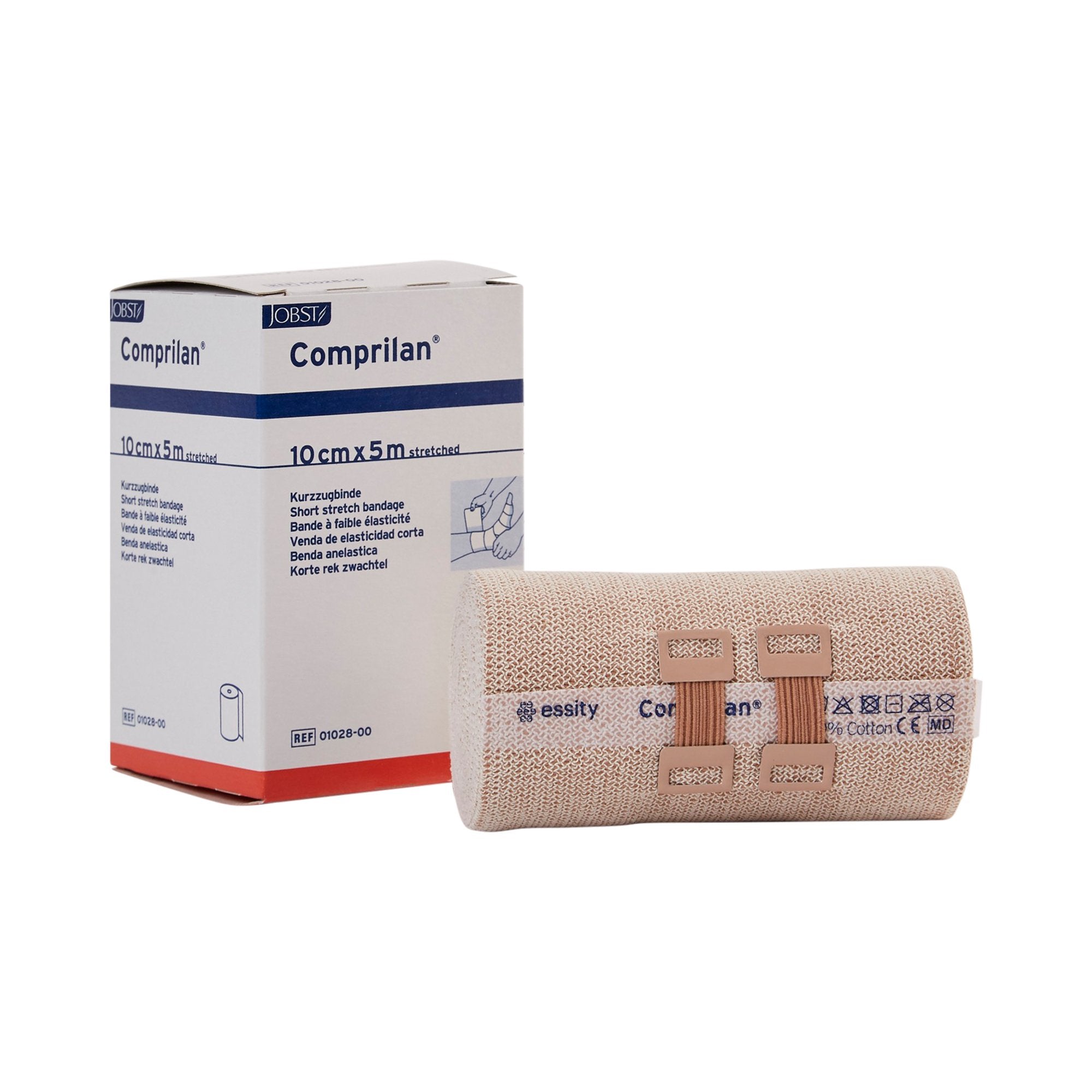 Compression Bandage Comprilan 4 Inch X 5-1/2 Yard Clip Detached Closure Tan NonSterile Standard Compression, Packaging Type- Box