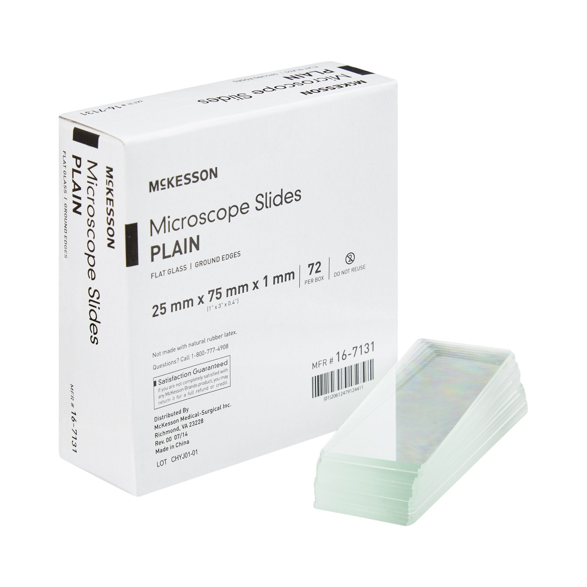 Microscope Slide McKesson 1 X 3 Inch X 1 mm Plain, Packaging Type- Box