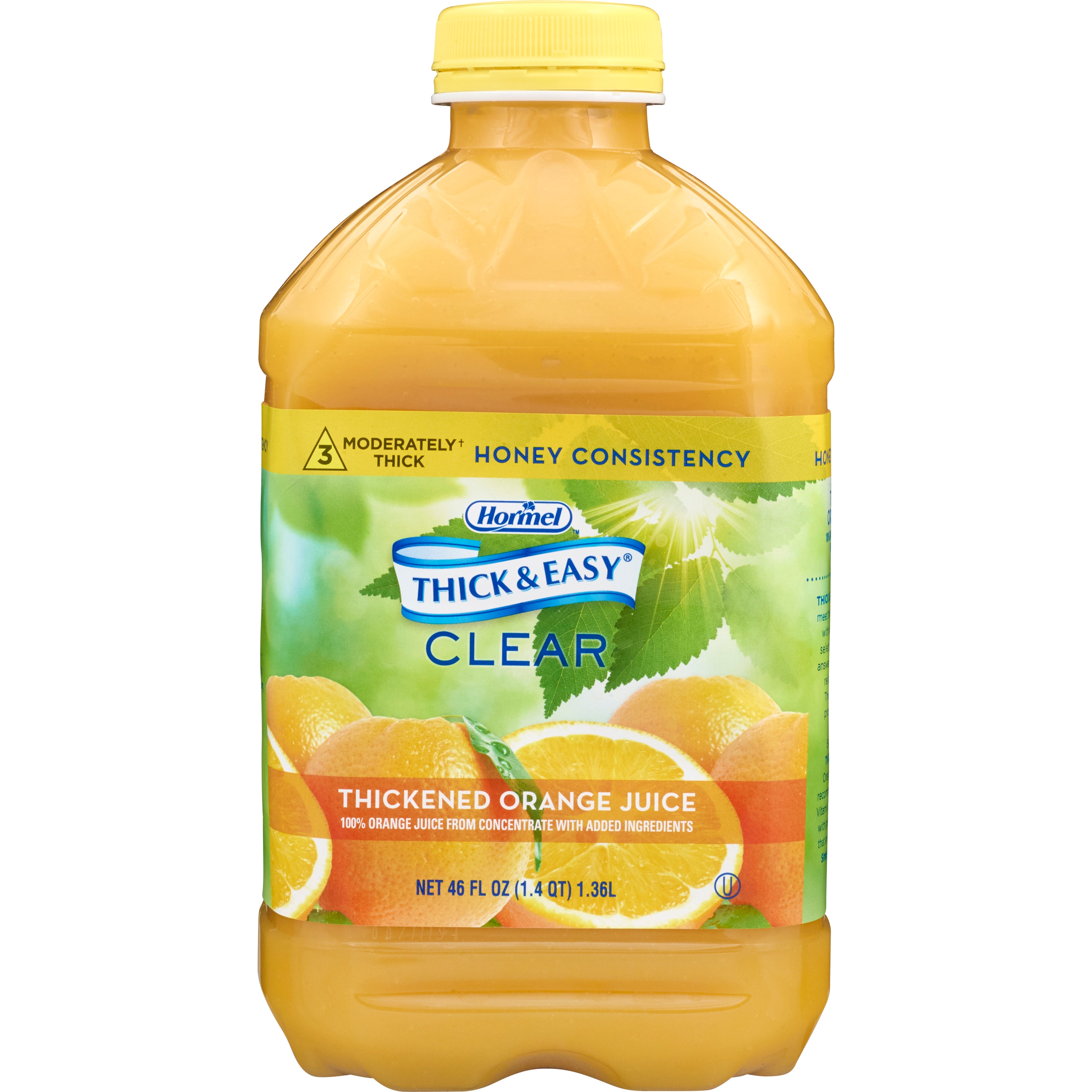 Thickened Beverage Thick & Easy® 46 oz. Bottle Orange Flavor Liquid IDDSI Level 3 Moderately Thick/Liquidized