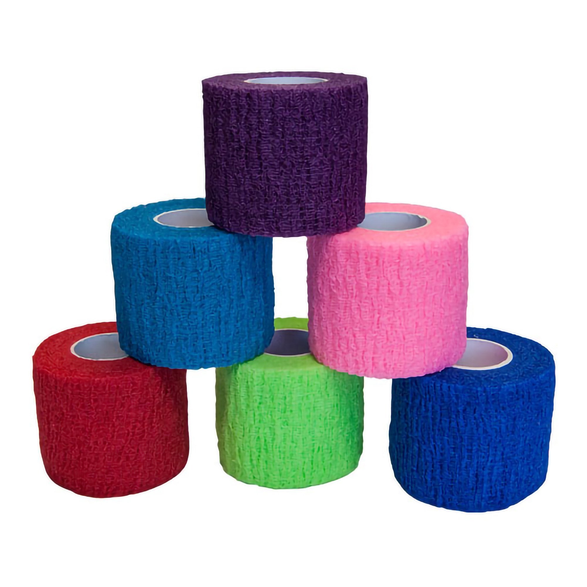 Cohesive Bandage PremierPro 2 Inch X 5 Yard Self-adherent Closure Assorted Colors NonSterile Standard Compression, Packaging Type- Case