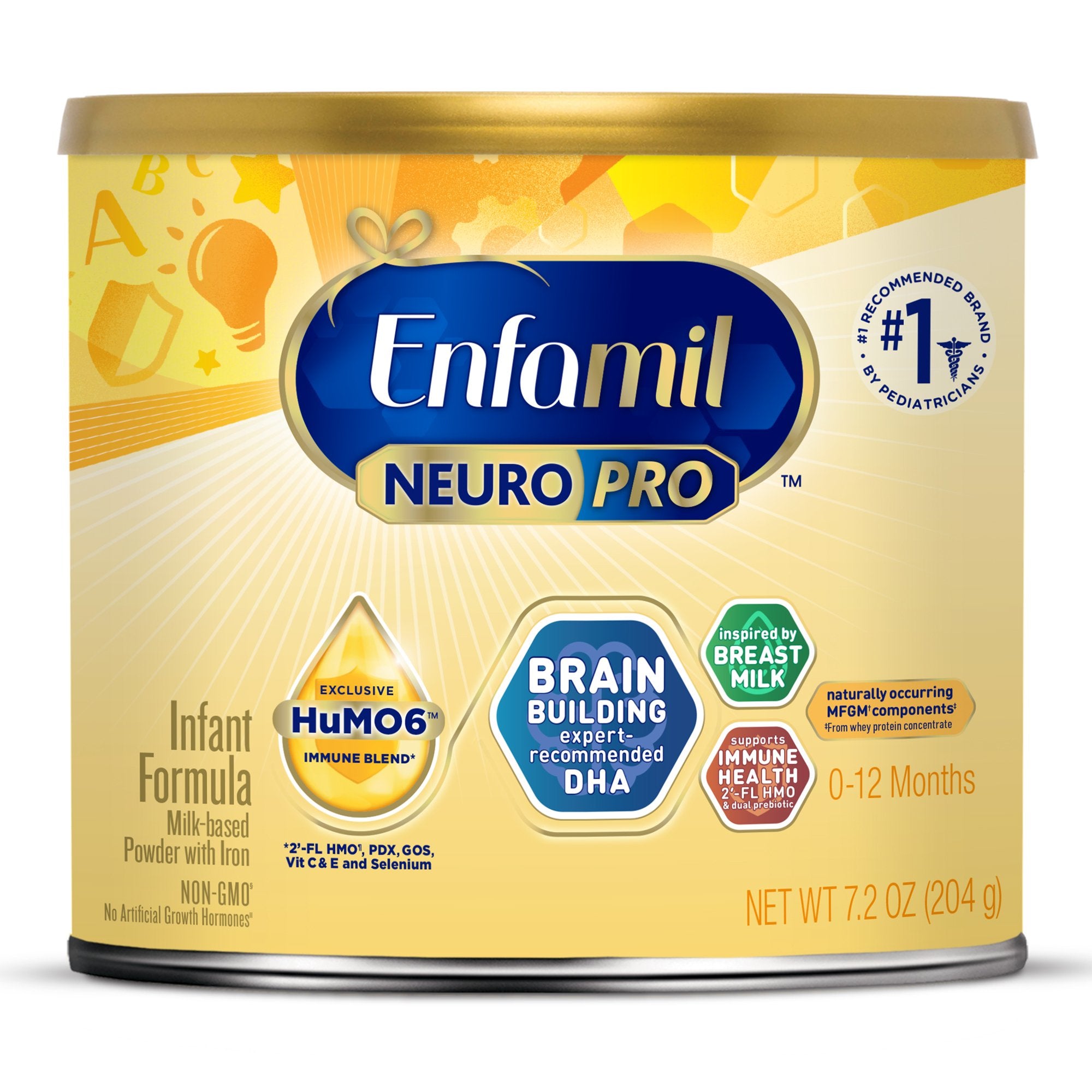 Infant Formula Enfamil NeuroPro Unflavored 7.2 oz. Can Powder Milk-Based, Packaging Type- Case