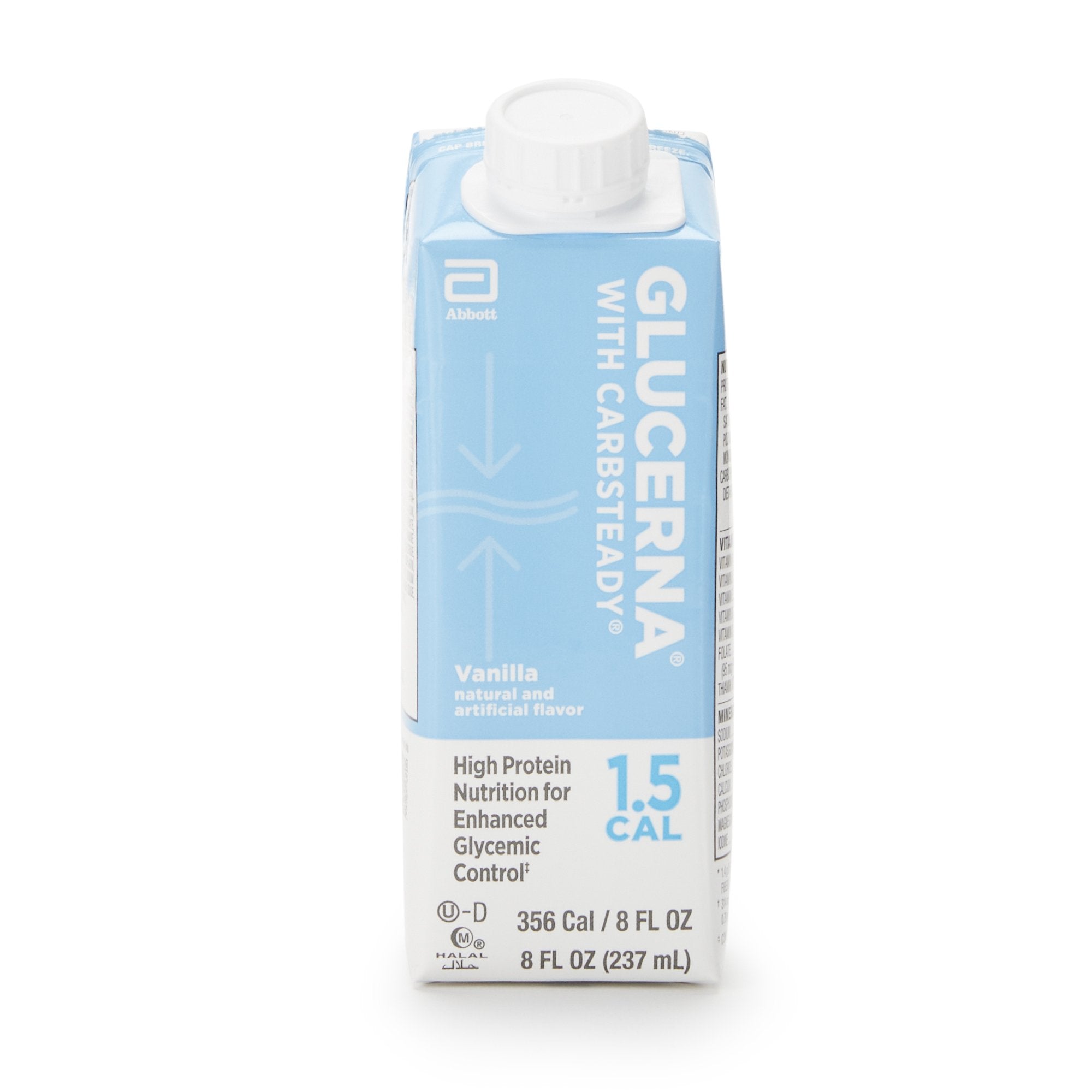 Oral Supplement Glucerna 1.5 Cal Vanilla Flavor Liquid 8 oz. Reclosable Carton, Packaging Type- Case