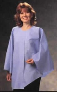 Exam Cape Blue One Size Fits Most Front Opening Without Closure, Packaging Type- Case