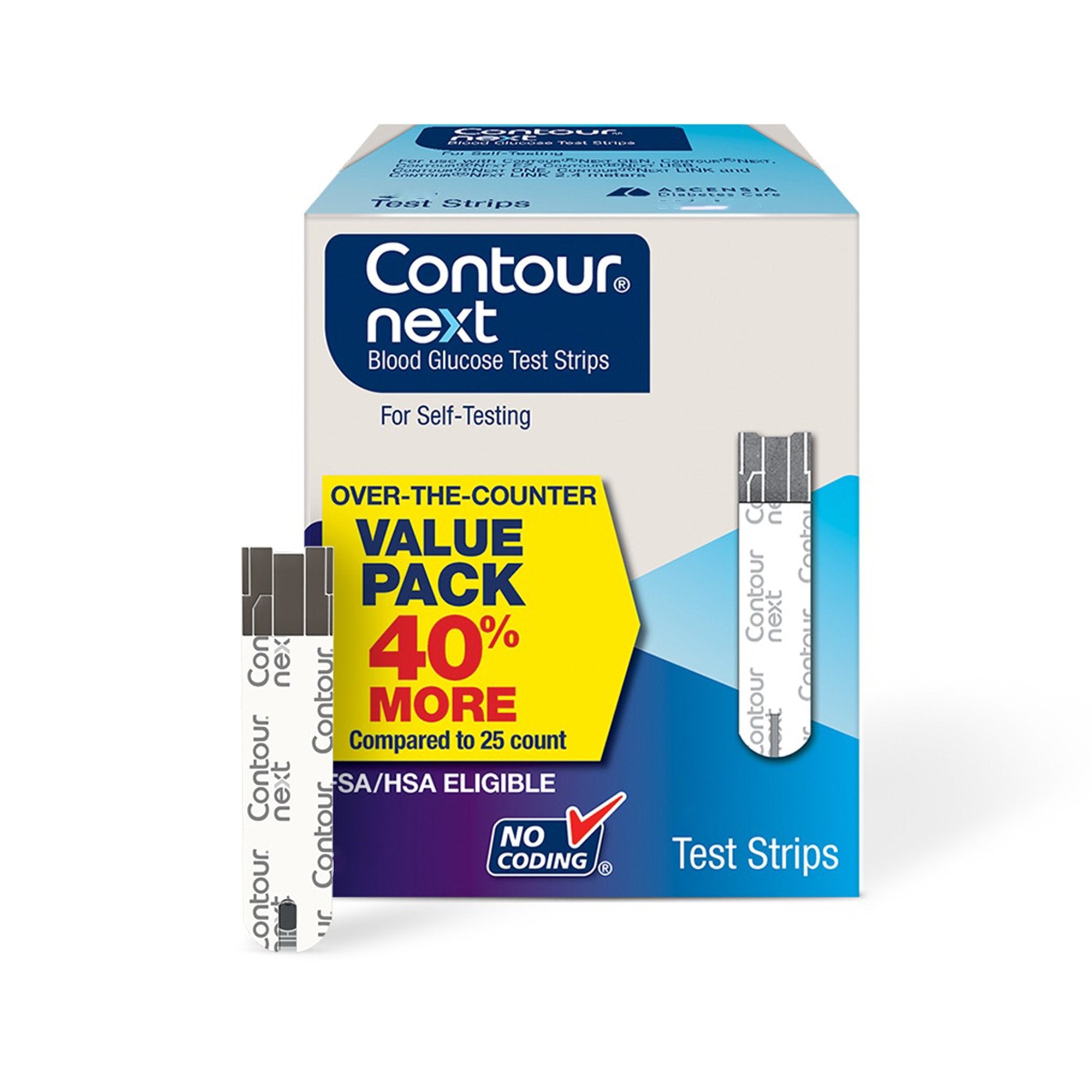 Blood Glucose Test Strips Ascensia® Contour® 50 Strips per Pack