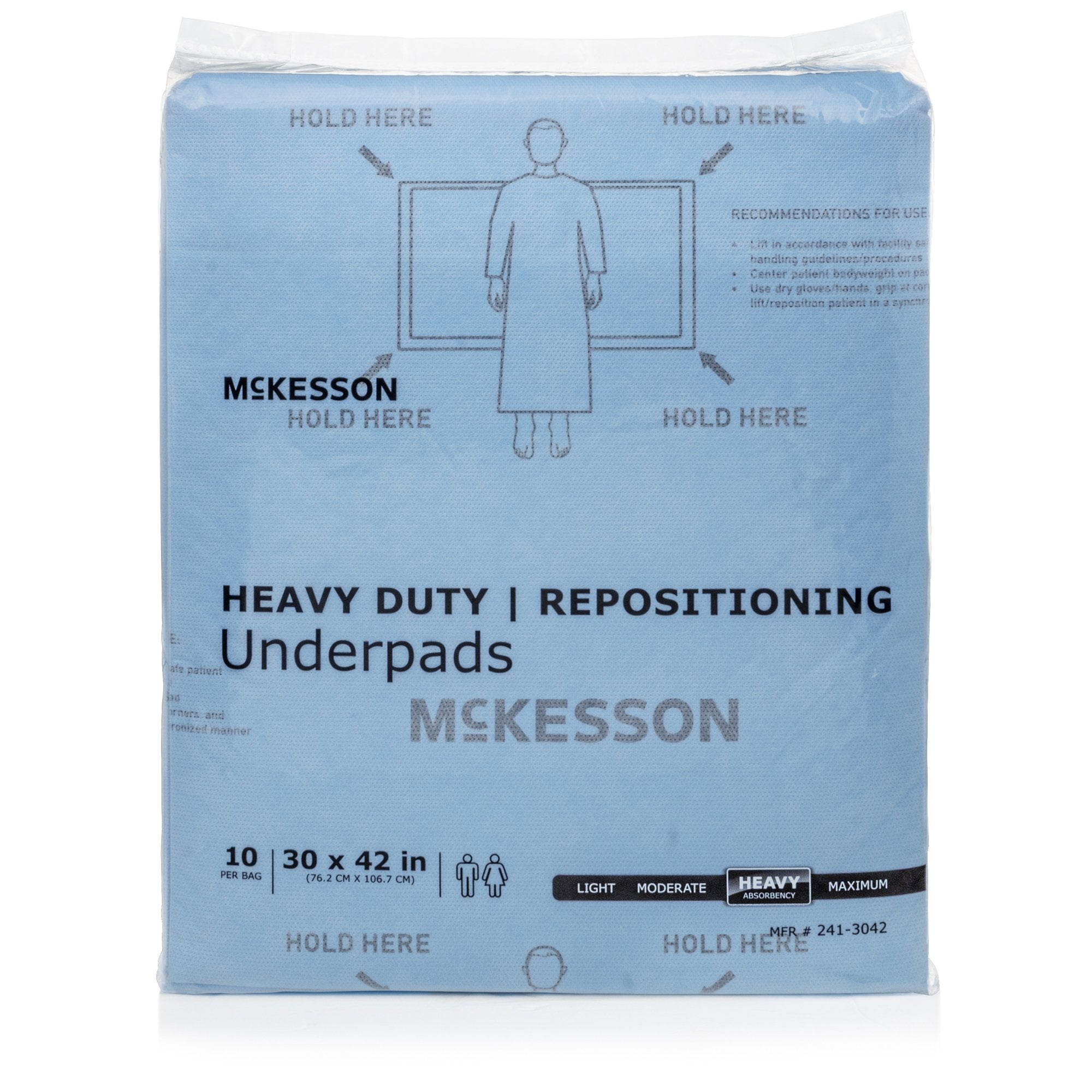 Disposable Underpad McKesson 30 X 42 Inch Super Absorbent Polymer Heavy Absorbency, Packaging Type- Case