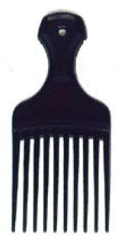 Hair Pick Dawn Mist 2 1/4 Inch Black Plastic