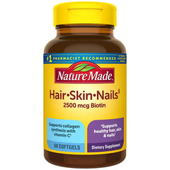 Hair Skin Nails‡ 2500 Mcg Softgels