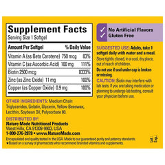 Hair Skin Nails‡ 2500 Mcg Softgels