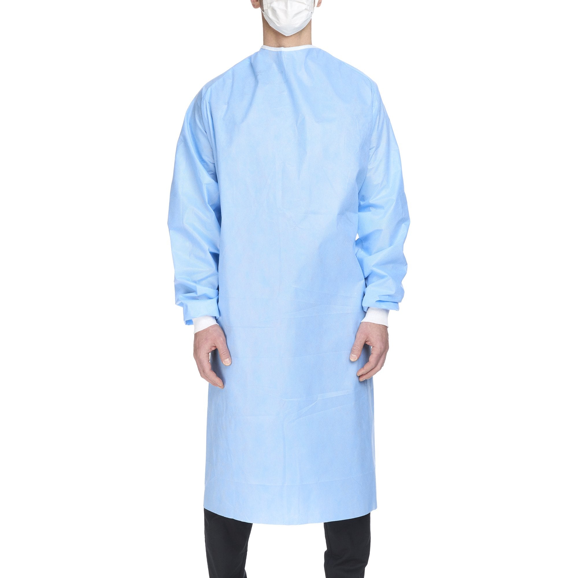 Non Reinforced Surgical Gown with Towel Halyard Basics X Large Blue Sterile Disposable
