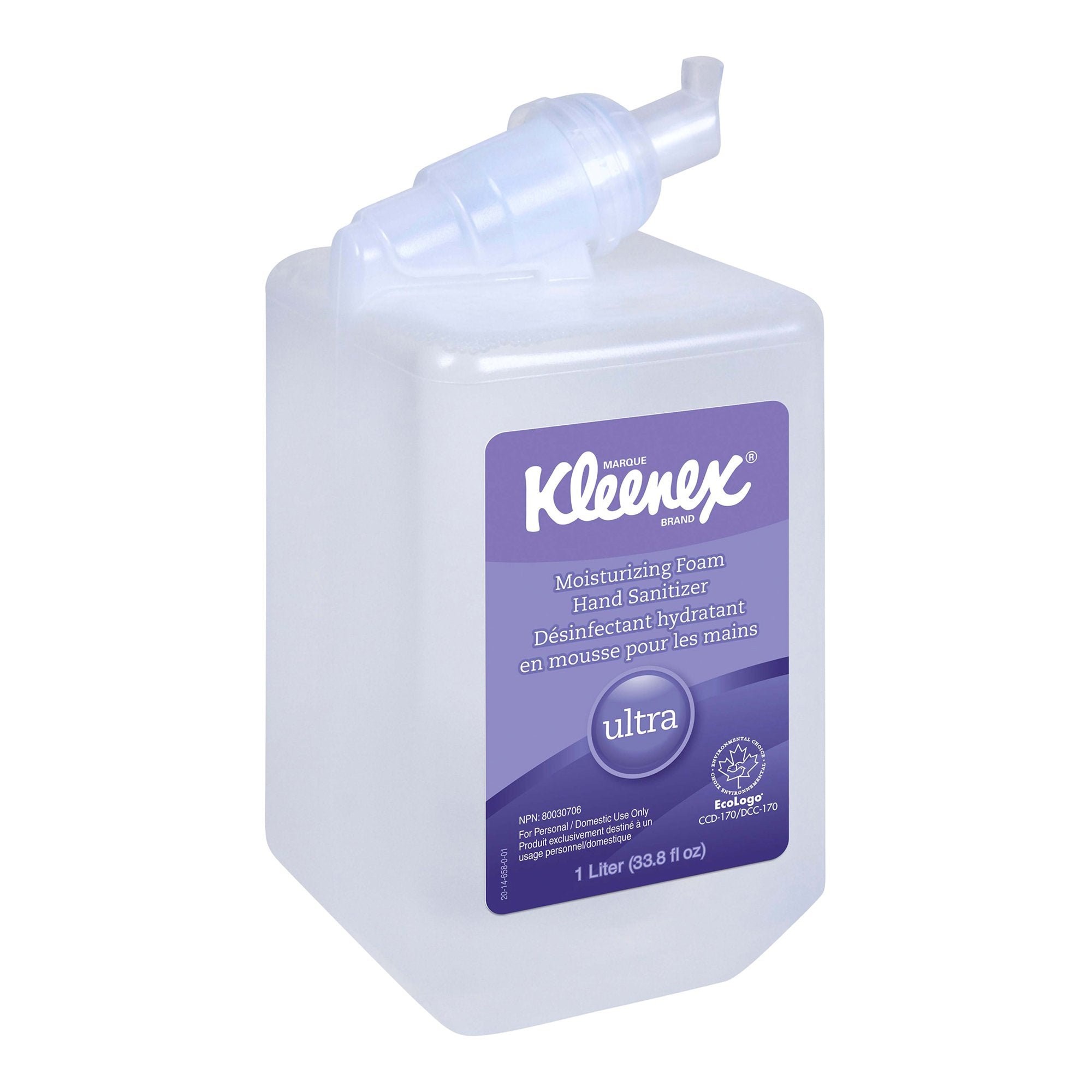 Hand Sanitizer Kleenex Ultra 1,000 mL Ethyl Alcohol Foaming Dispenser Refill Bottle