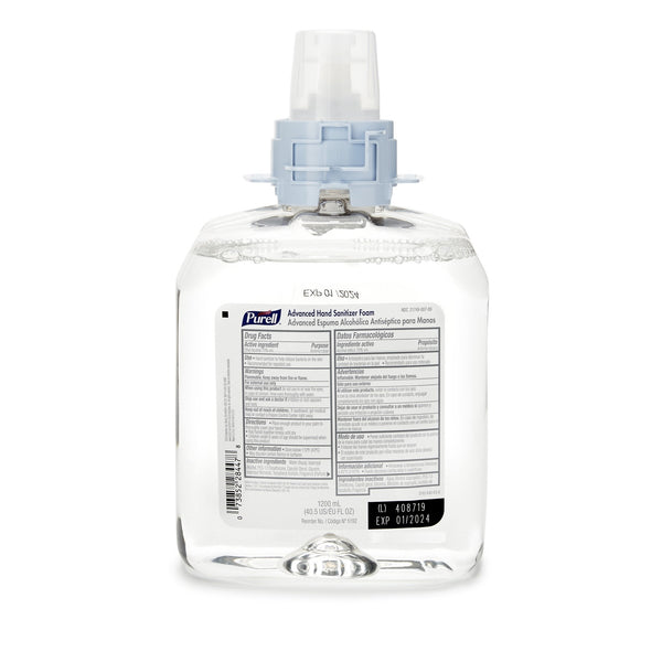 Hand Sanitizer Purell Advanced 1,200 mL Ethyl Alcohol Foaming Dispenser Refill Bottle