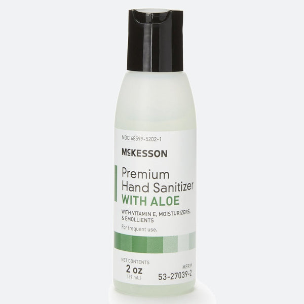 Hand Sanitizer with Aloe McKesson Premium 2 oz. Ethyl Alcohol Gel Bottle