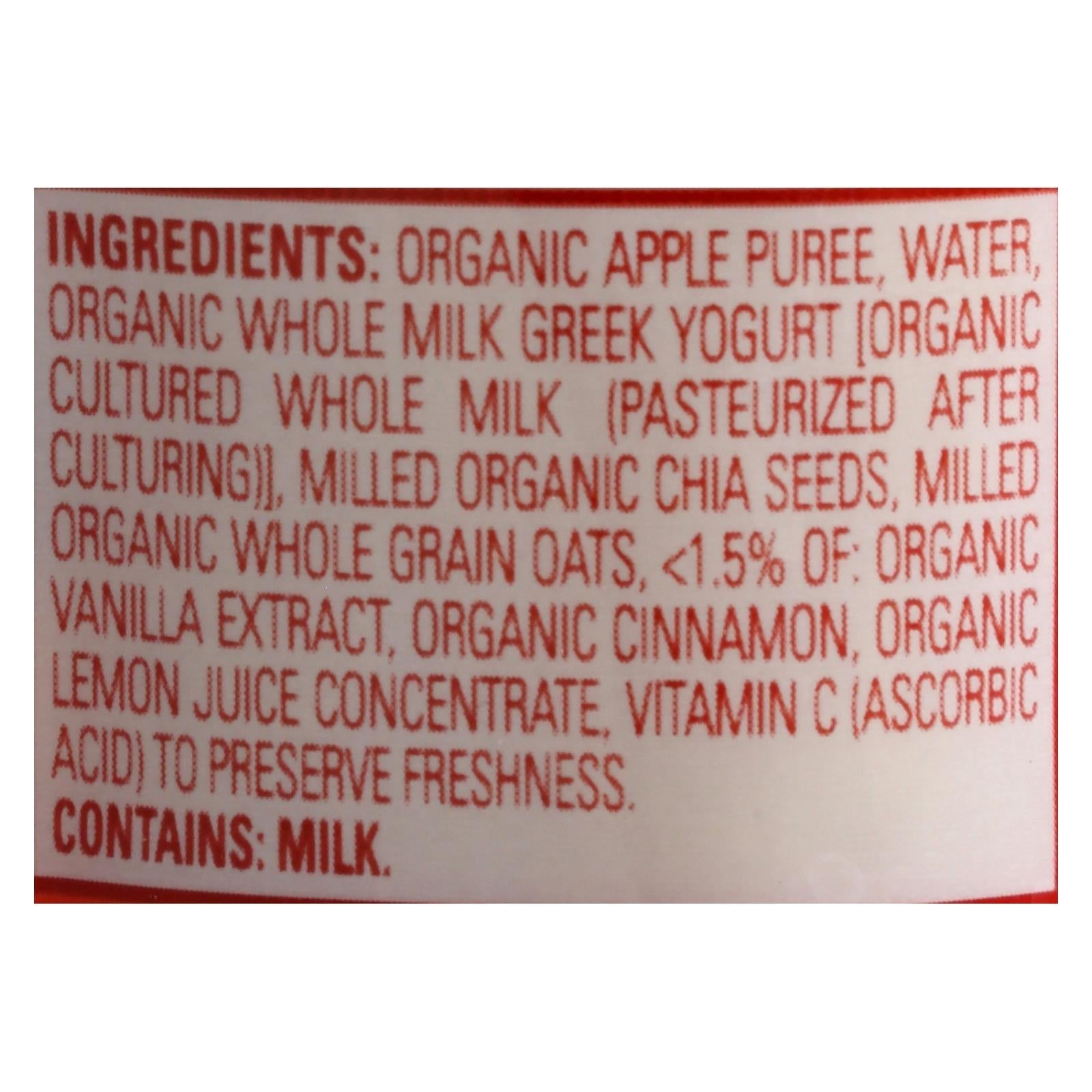 happy tot super morning organic apples cinnamon yogurt and oats super chia case of 16 4 oz