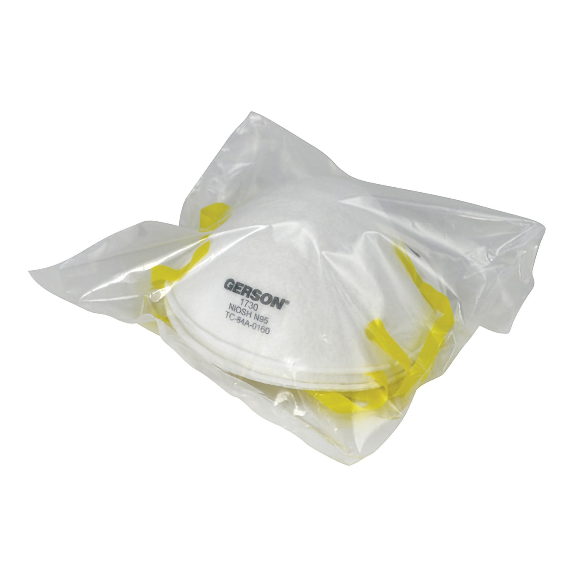 Particulate Respirator / Surgical Mask Gerson Medical N95 Not Rated Elastic Strap One Size Fits Most, Packaging Type- Case