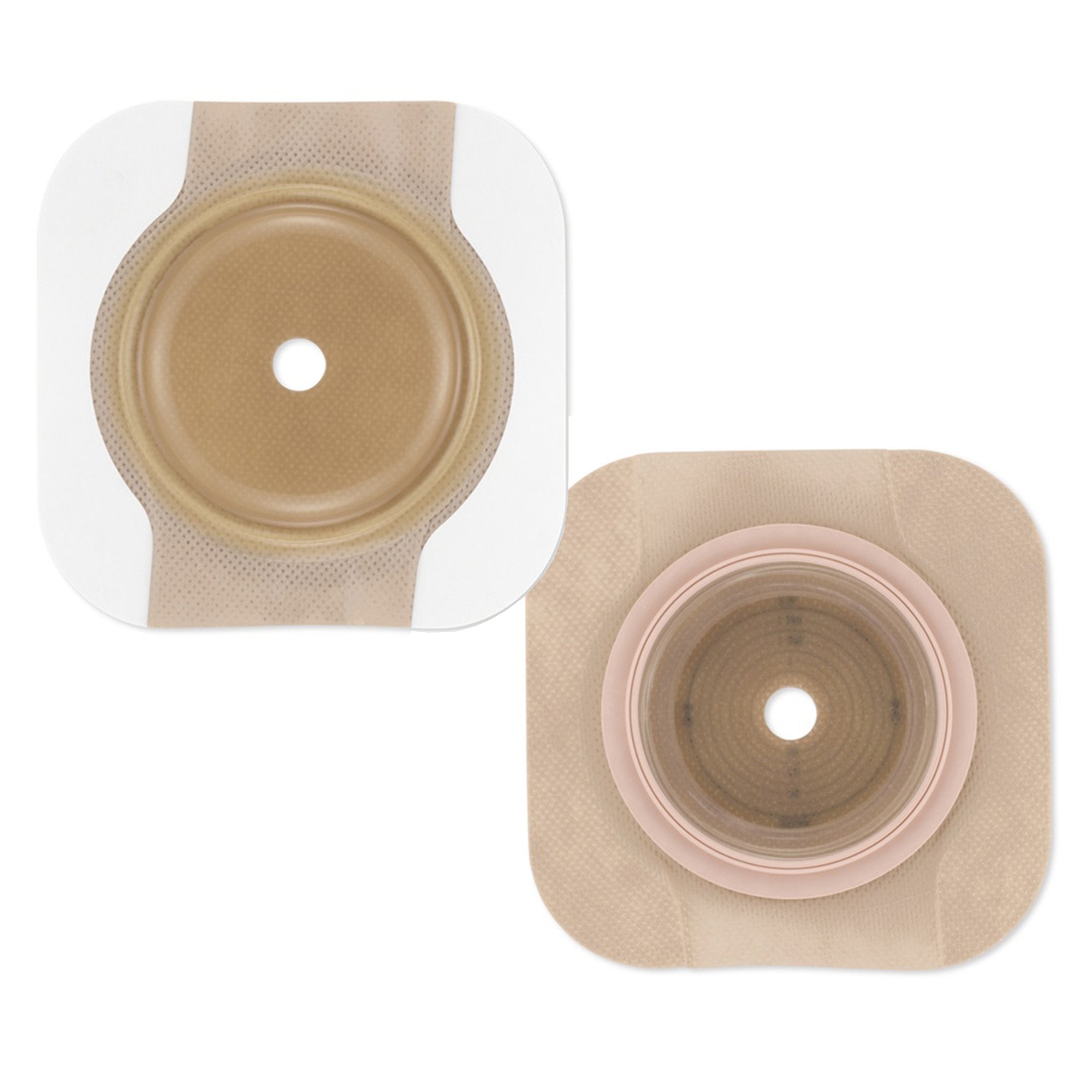 Ostomy Barrier New Image CeraPlus Precut, Extended Wear Adhesive Tape Borders 57 mm Flange Red Code System 1-1/8 Inch Opening