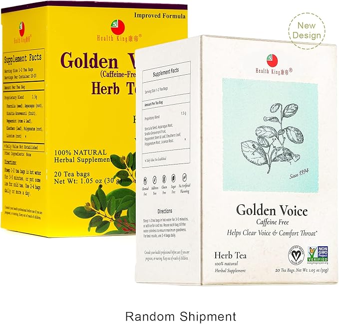 health king golden voice herb tea 20 tea bags