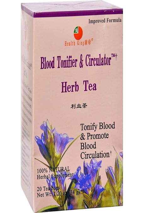 health king medicinal teas blood tonifier and circulator herb tea 20 tea bags