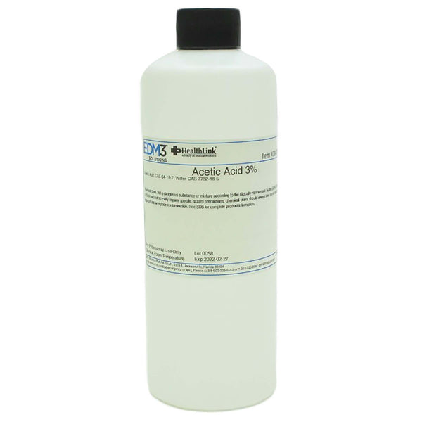 Chemistry Reagent Acetic Acid ACS Grade 3% 16 oz.