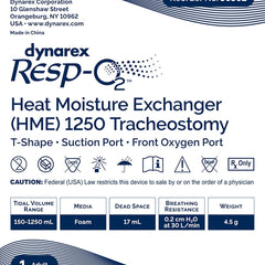 heat moisture exchanger hme 1500 w integrated flex tube