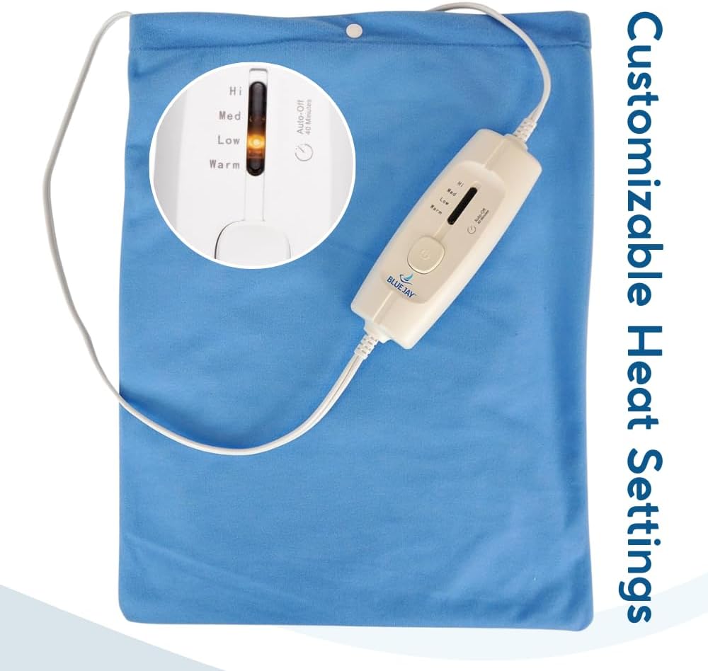 heating pad 12 x15 moist dry 4 position switch auto off