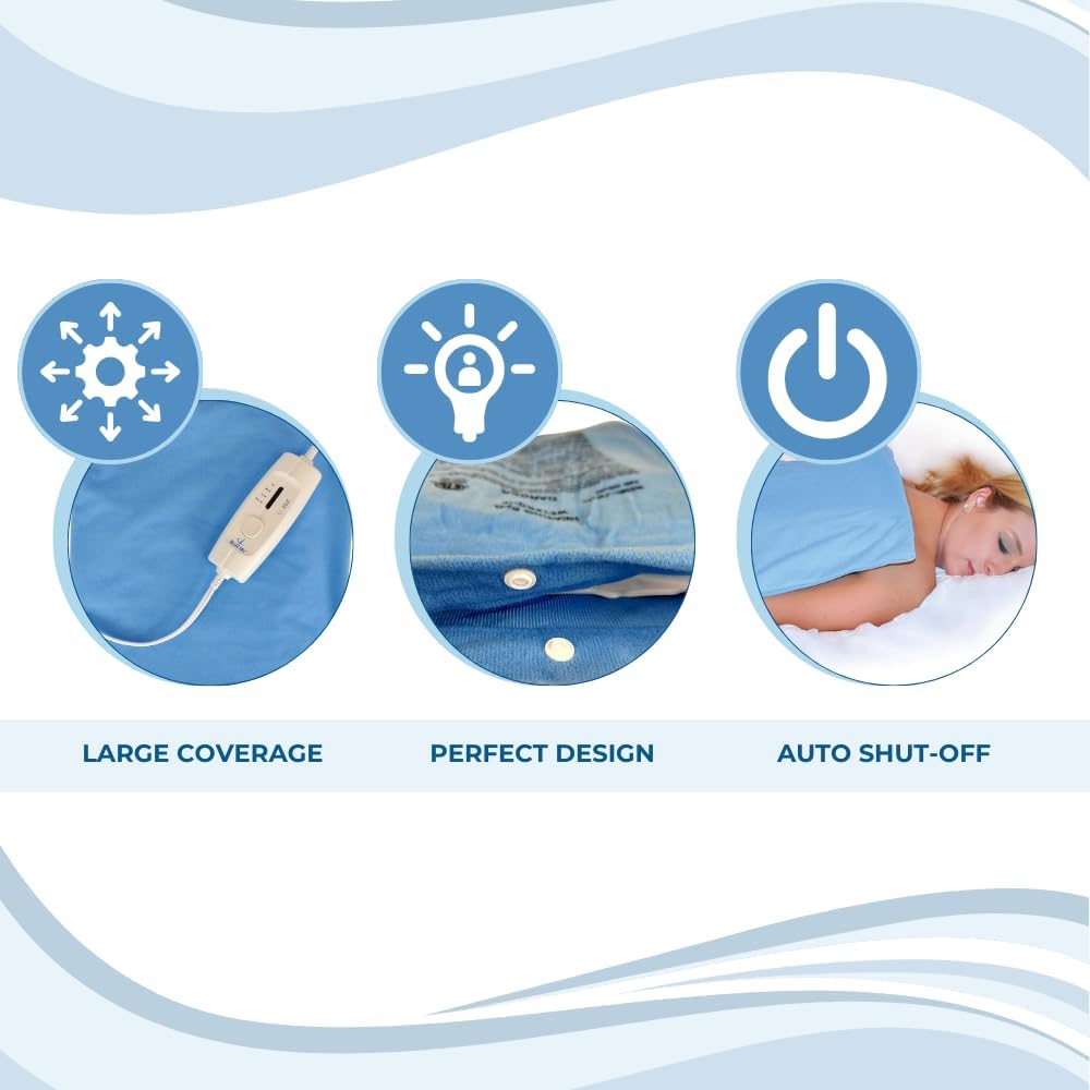 heating pad 12 x15 moist dry 4 position switch auto off