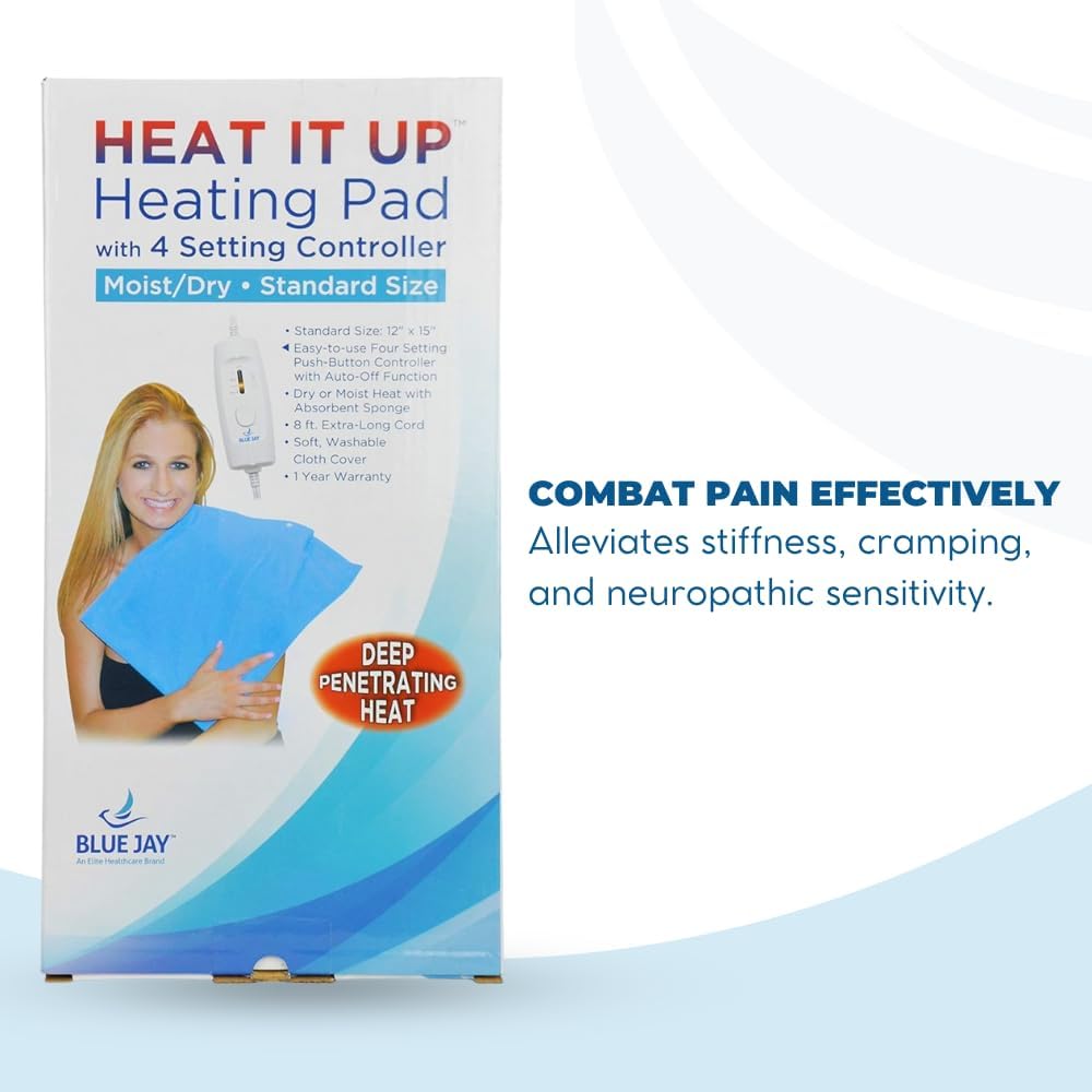 heating pad 12 x15 moist dry 4 position switch auto off
