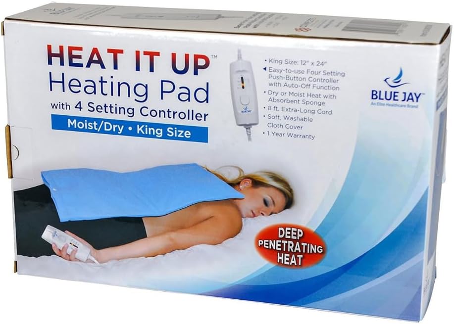 heating pad 12 x24 moist dry 4 position switch auto off