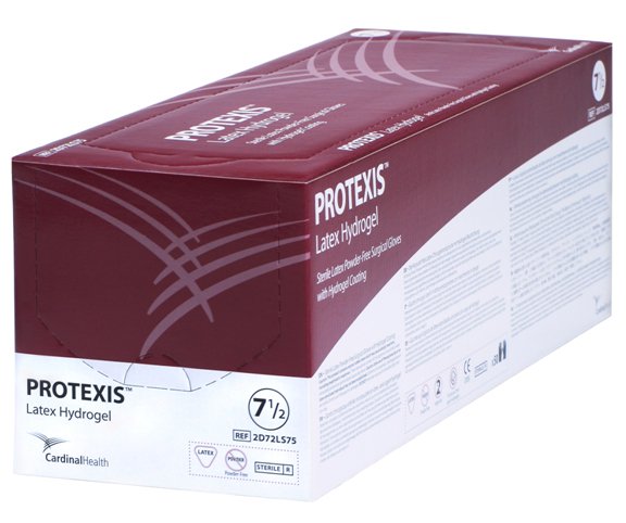 Surgical Glove Protexis Latex Hydrogel Size 7.5 Sterile Latex Standard Cuff Length Smooth Translucent Yellow Not Chemo Approved, Packaging Type- Box