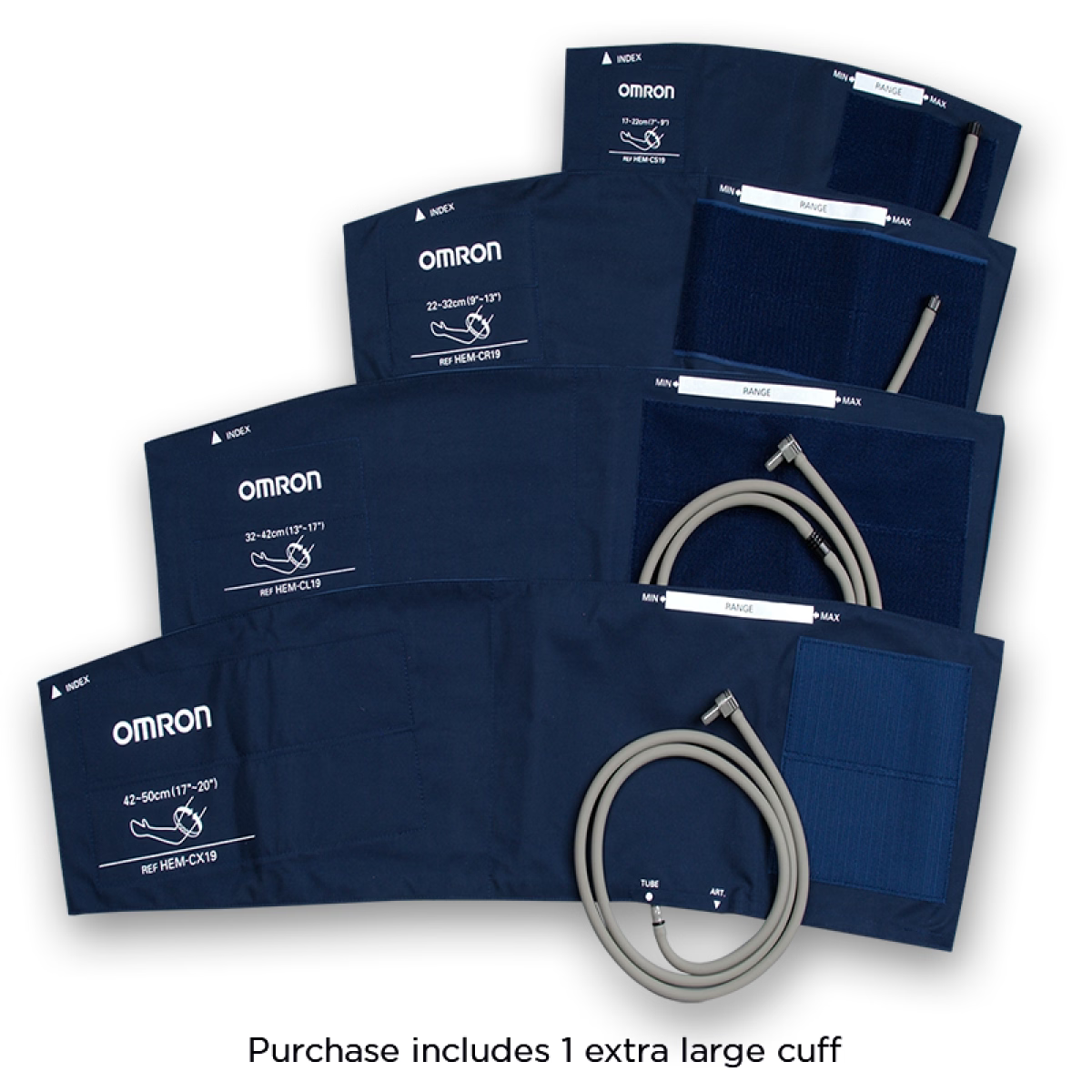 Reusable Blood Pressure Cuff IntelliSense 42 to 50 cm Arm Cloth Fabric Cuff Extra Large Cuff