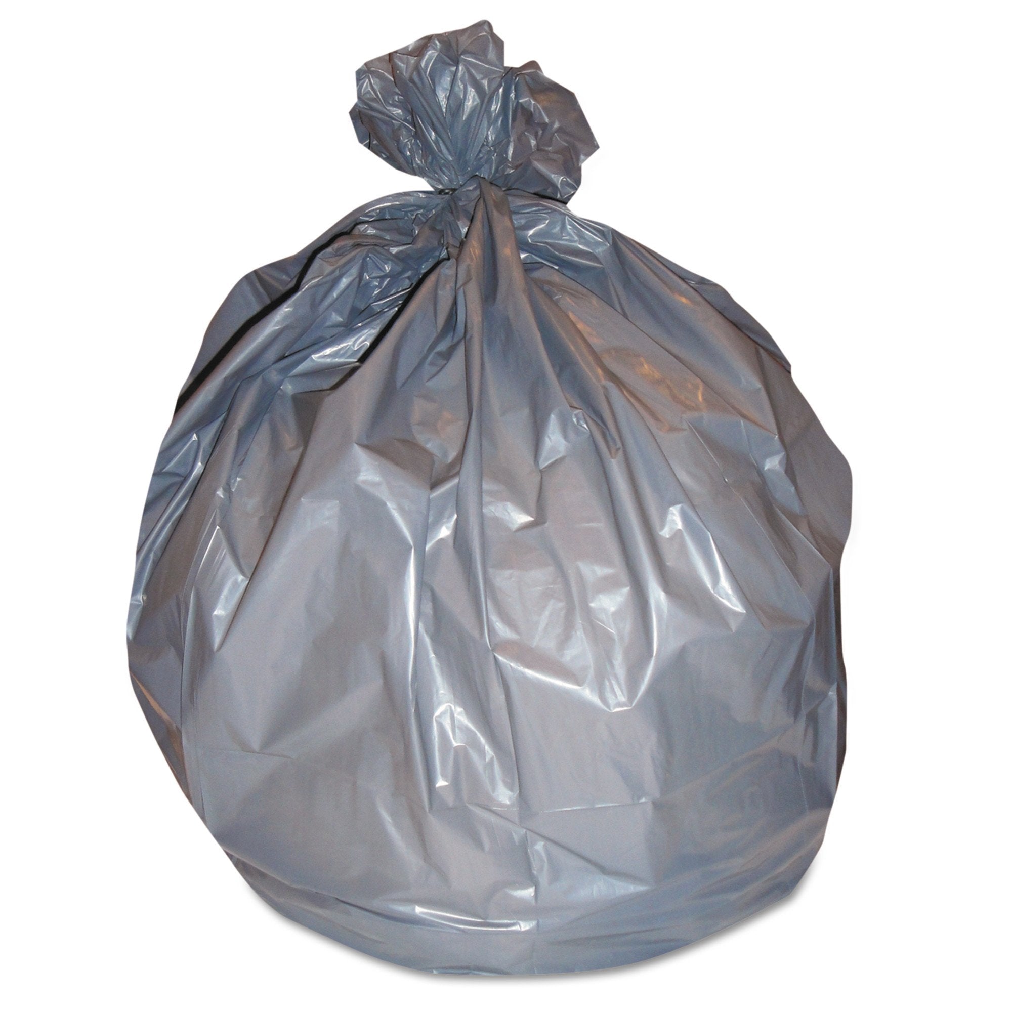 Trash Bag Right Sack System 56 gal. Gray LLDPE 1.6 mil 44 X 55 Inch Gusset Seal Bottom Flat Pack, Packaging Type- Case