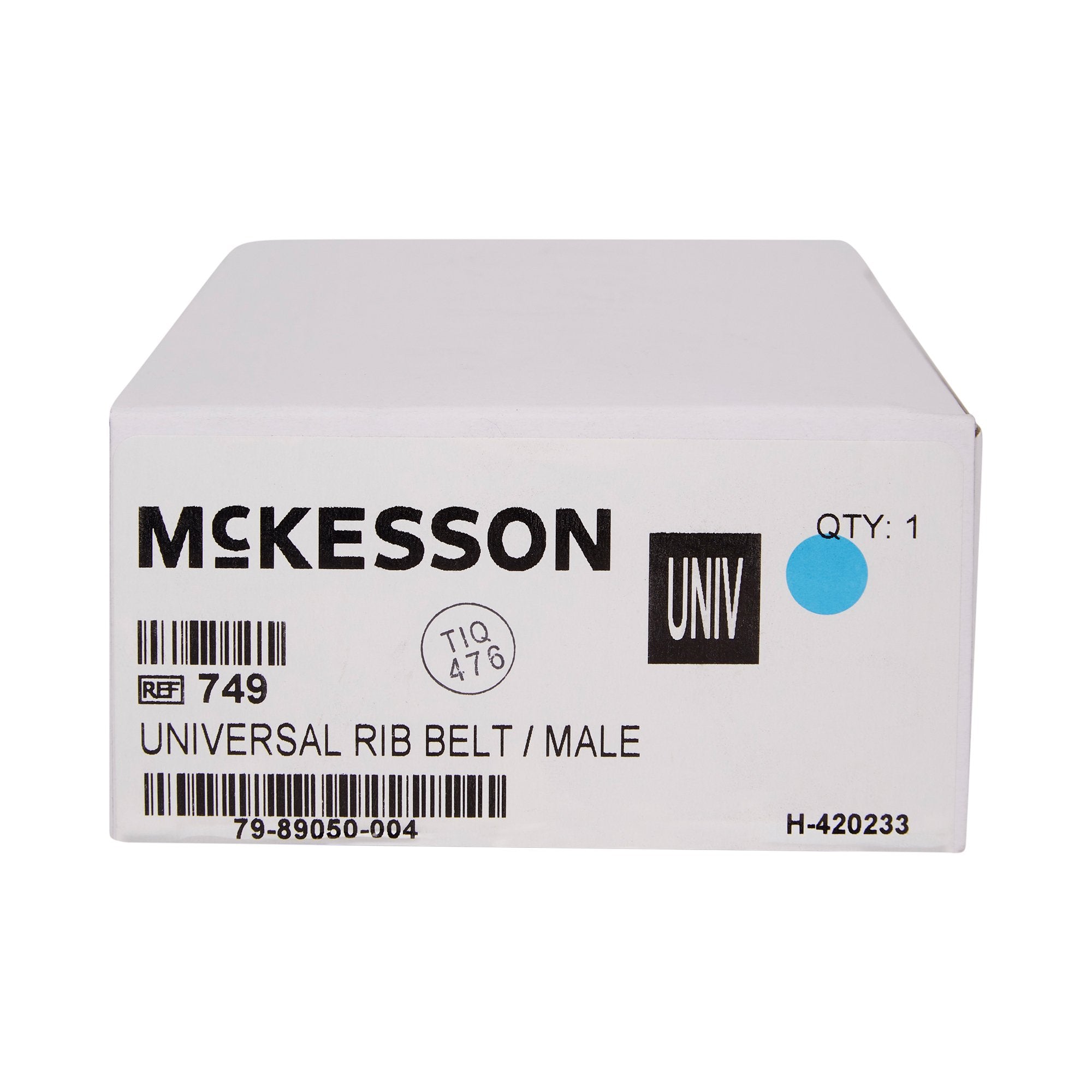 Rib Belt McKesson One Size Fits Most Hook and Loop Closure 6 Inch Height Adult, Packaging Type- Each