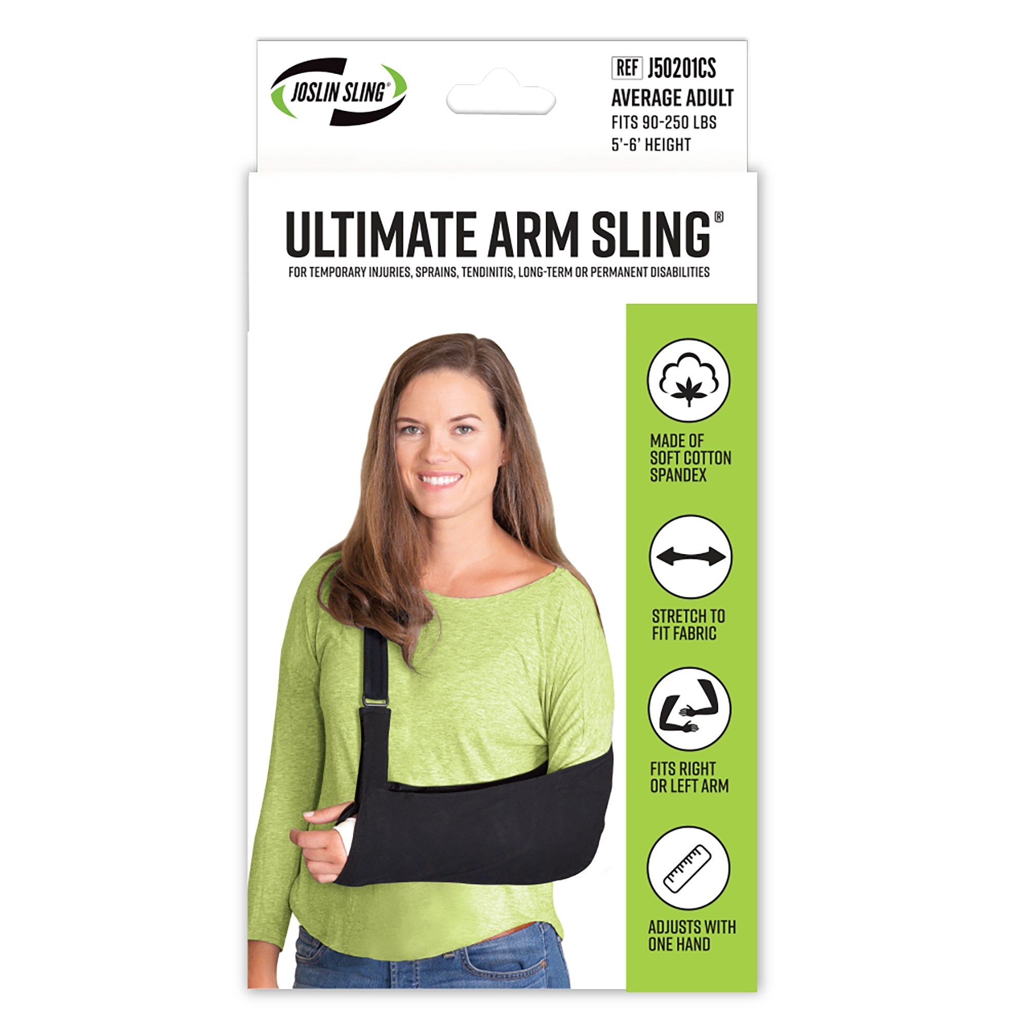 Arm Sling Ultimate Arm Sling D-Ring / Hook and Loop Strap Closure One Size Fits Most