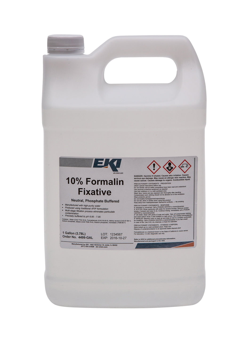 EK Industries 10% NBF Formalin Fixative | 1 Gal Bottle