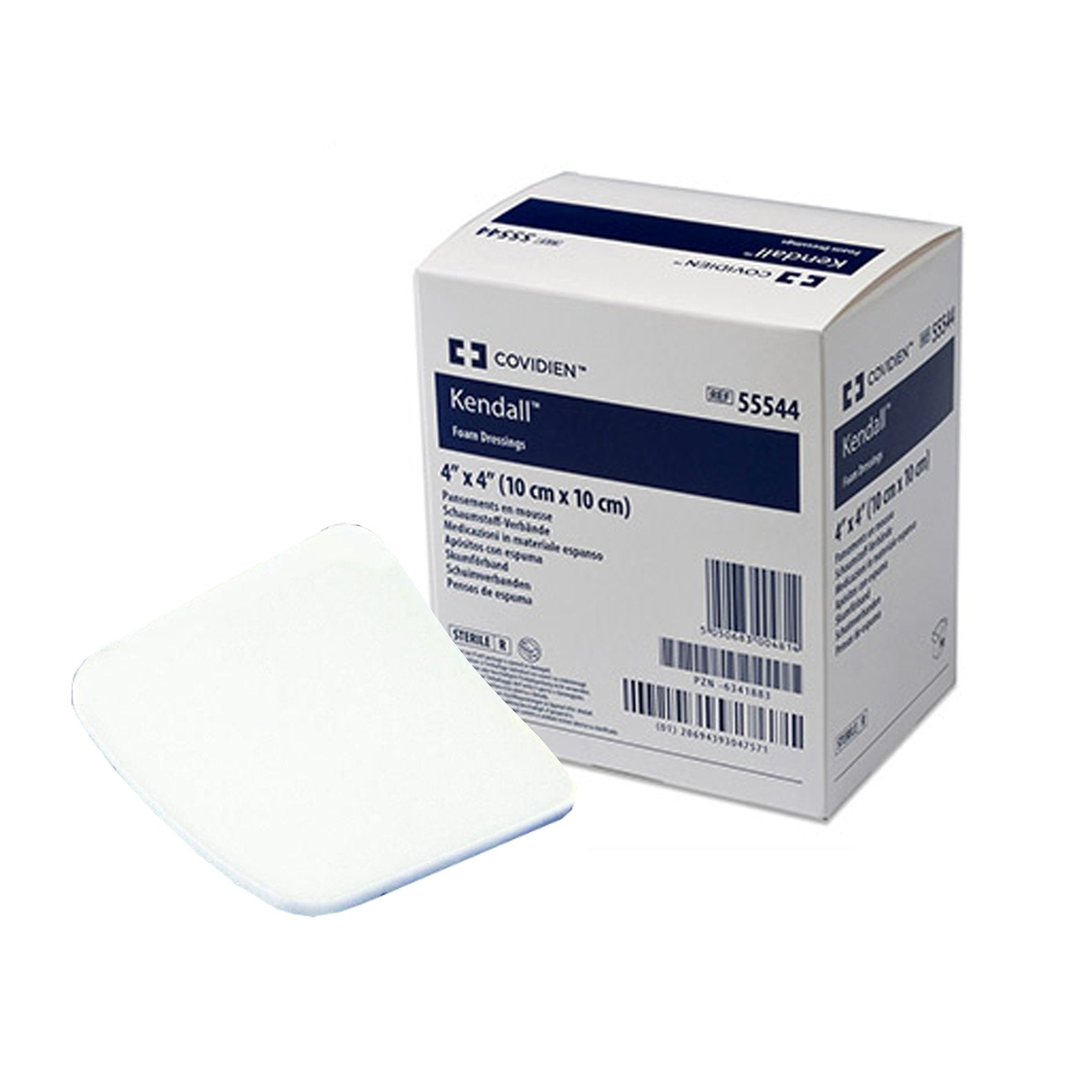 Foam Dressing Kendall™ 4 X 4 Inch Without Border Without Film Backing Nonadhesive Square Sterile