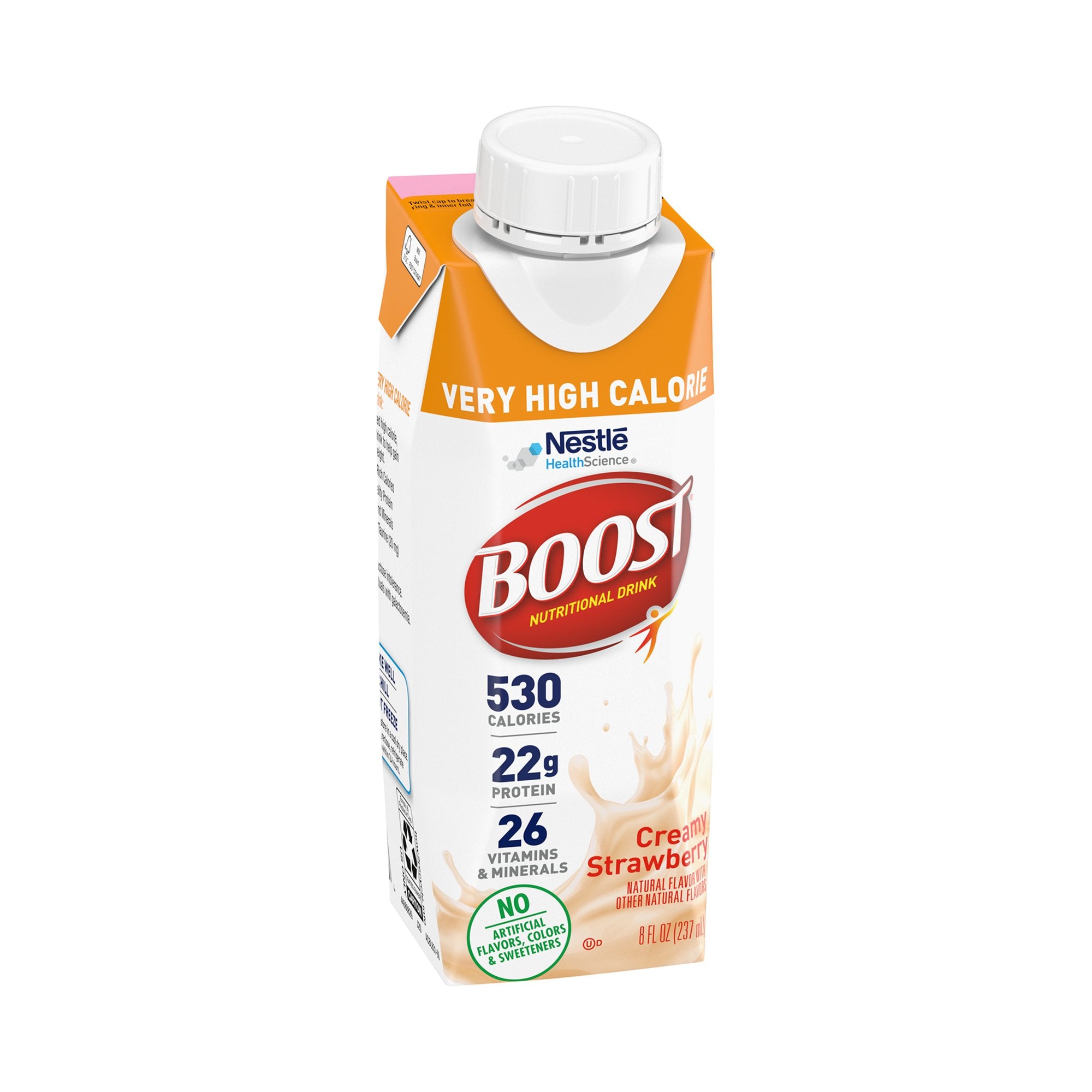 Oral Supplement Boost Very High Calorie Strawberry Flavor Liquid 8 oz. Reclosable Carton, Packaging Type- Case