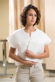 Exam Cape White One Size Fits Most Front / Back Opening Without Closure Unisex, Packaging Type- Case