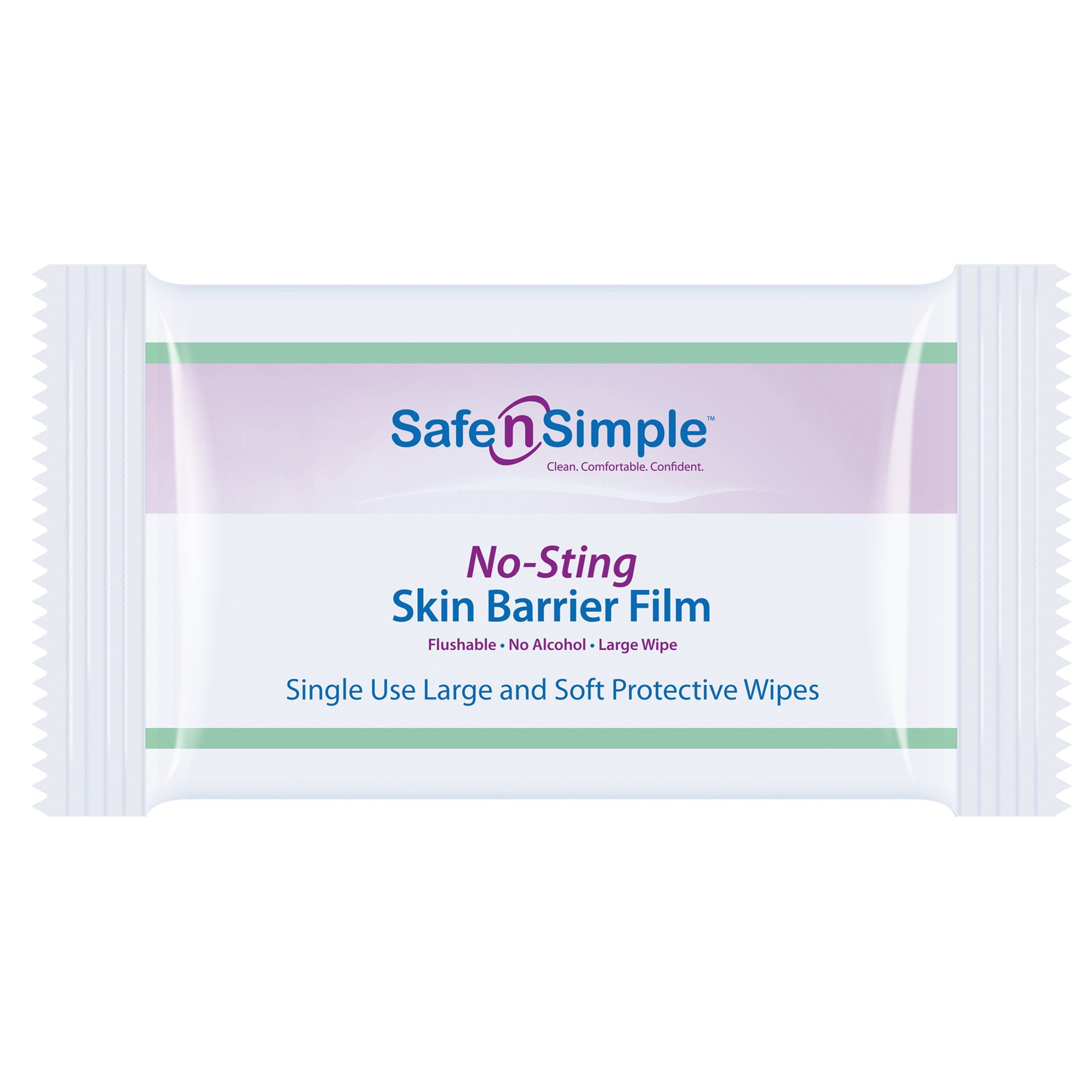 Skin Barrier Wipe Safe N Simple No-Sting 60% / 20% Strength Purified Water / Polyvinylpyrrolidone / Glycerin / Propylene Glycol Individual Packet Large NonSterile, Packaging Type- Box