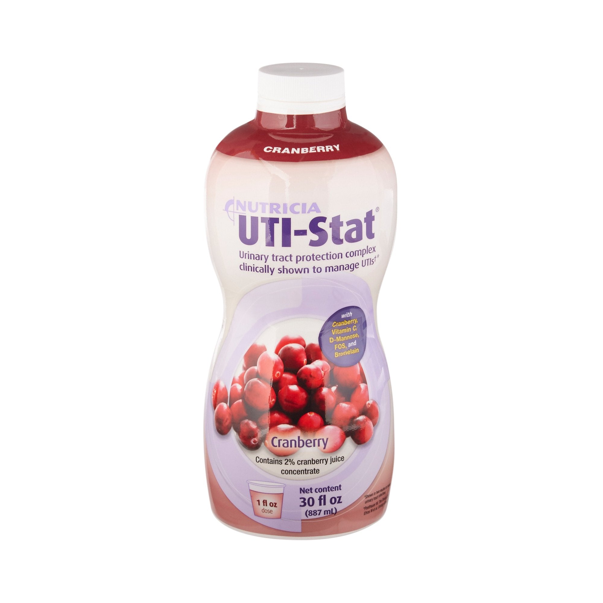 Oral Supplement UTI-Stat® Cranberry Flavor Liquid 30 oz. Bottle