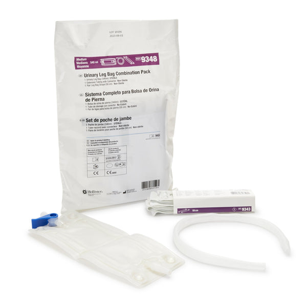 Urinary Leg Bag Hollister Anti Reflux Valve Sterile 562 mL Vinyl