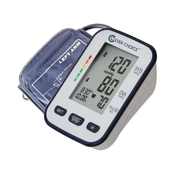 Home Automatic Digital Blood Pressure Monitor Clever Choice Large Cuff Nylon Cuff 23 - 40 cm Desk Model
