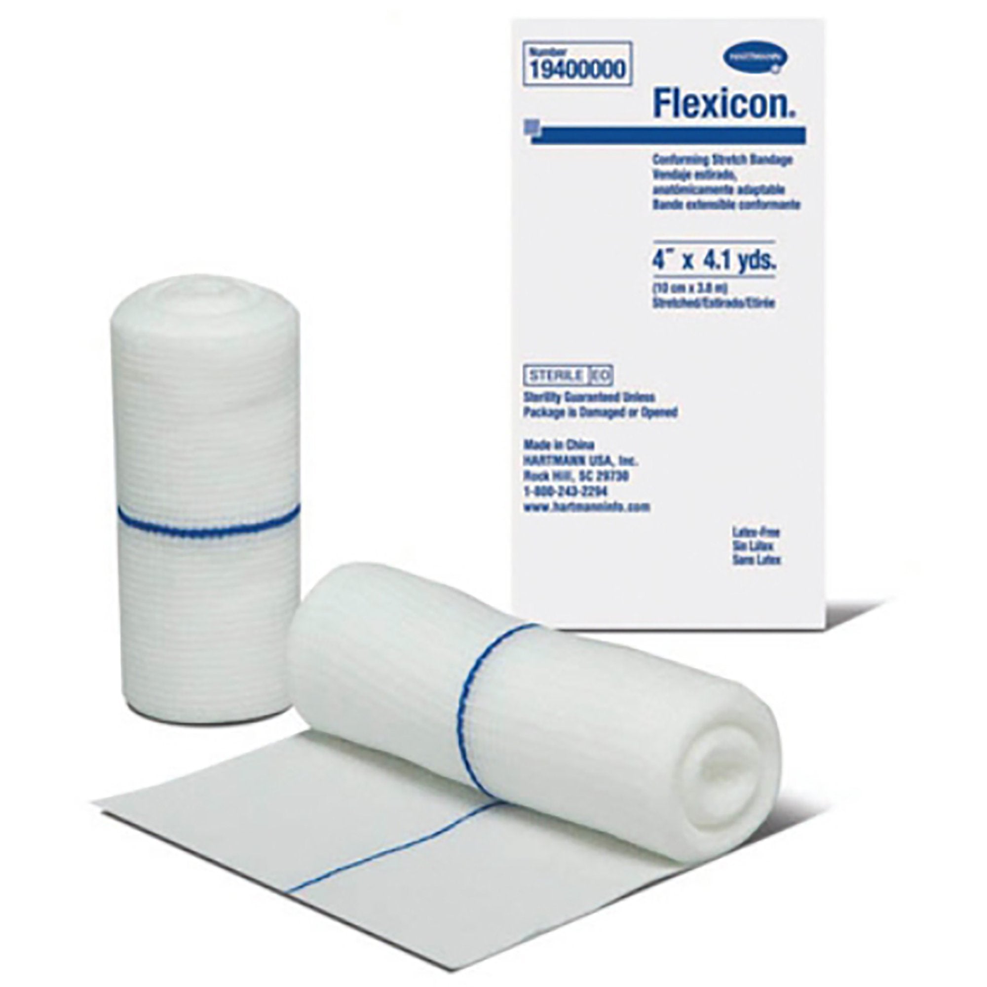 Conforming Bandage Flexicon® 4 Inch X 4-1/10 Yard 1-Ply Sterile 1 per Pack