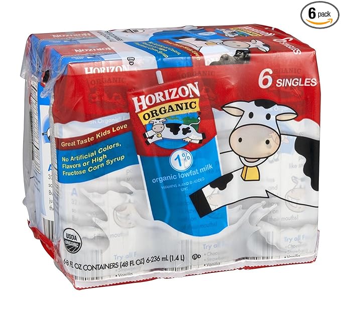 horizon organic dairy organic low fat 1 milk aseptic case of 3 6 8 fl oz