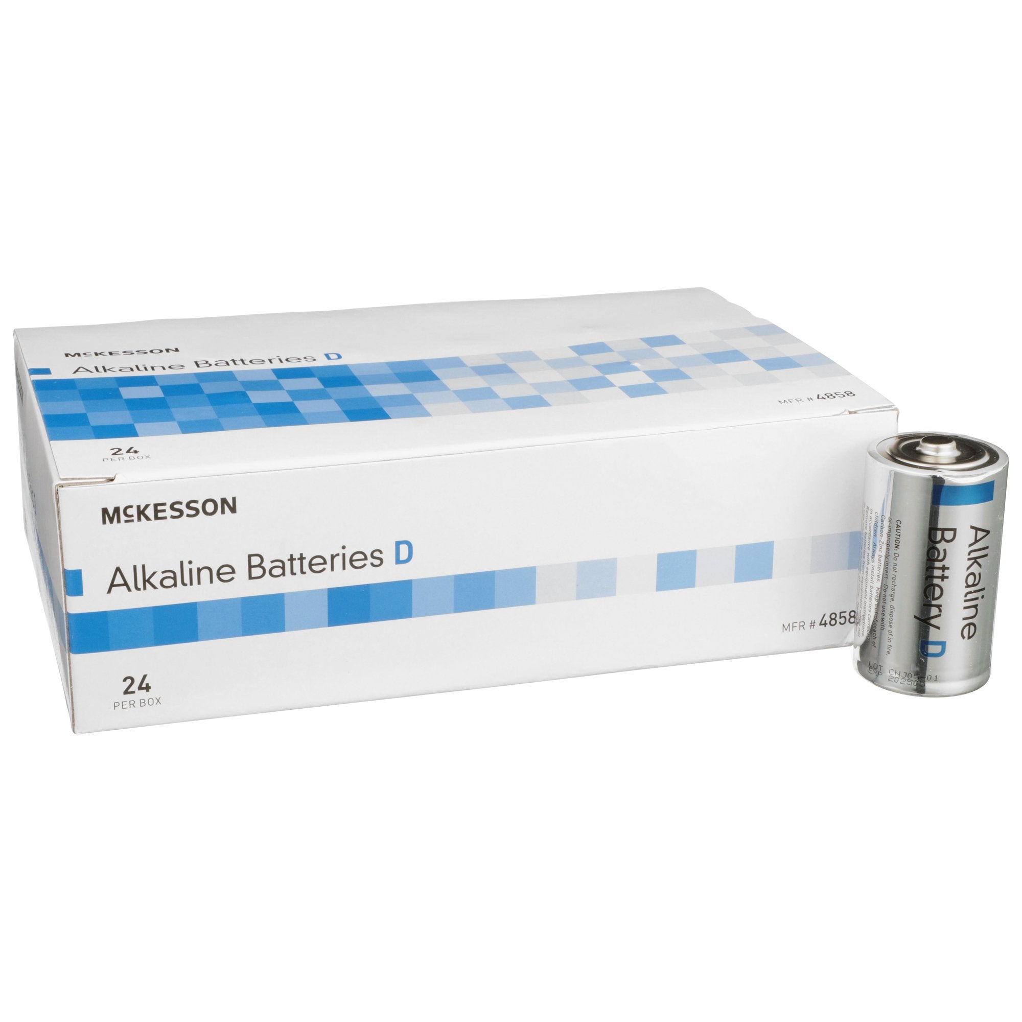 Alkaline Battery McKesson D Cell 1.5V Disposable 24 Pack, Packaging Type- Each