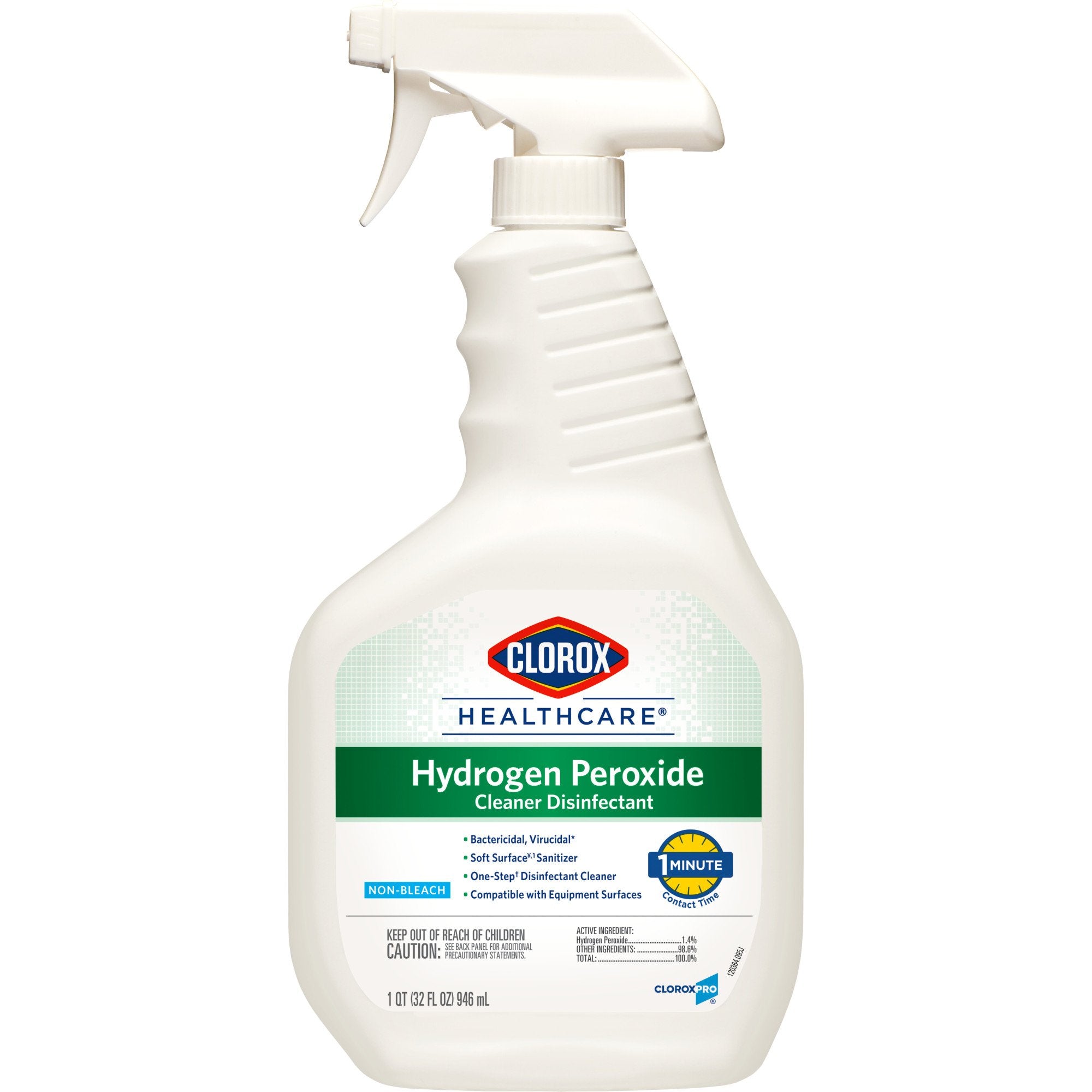 Clorox Healthcare® Surface Disinfectant Cleaner Premoistened Hydrogen Peroxide Based Pump Spray Liquid 32 oz. Bottle Unscented NonSterile