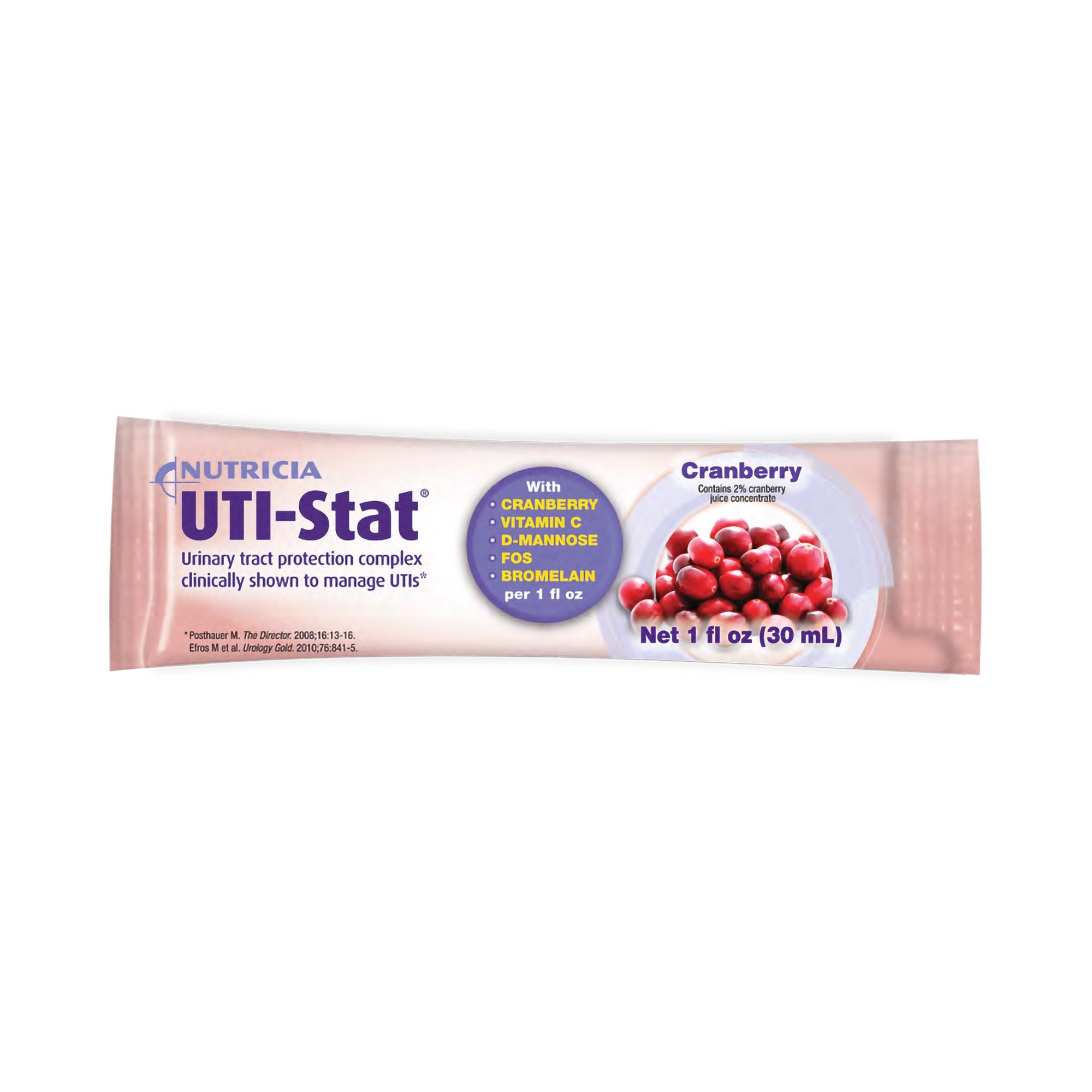 Oral Supplement UTI-Stat® Cranberry Flavor Liquid 1 oz. Individual Packet