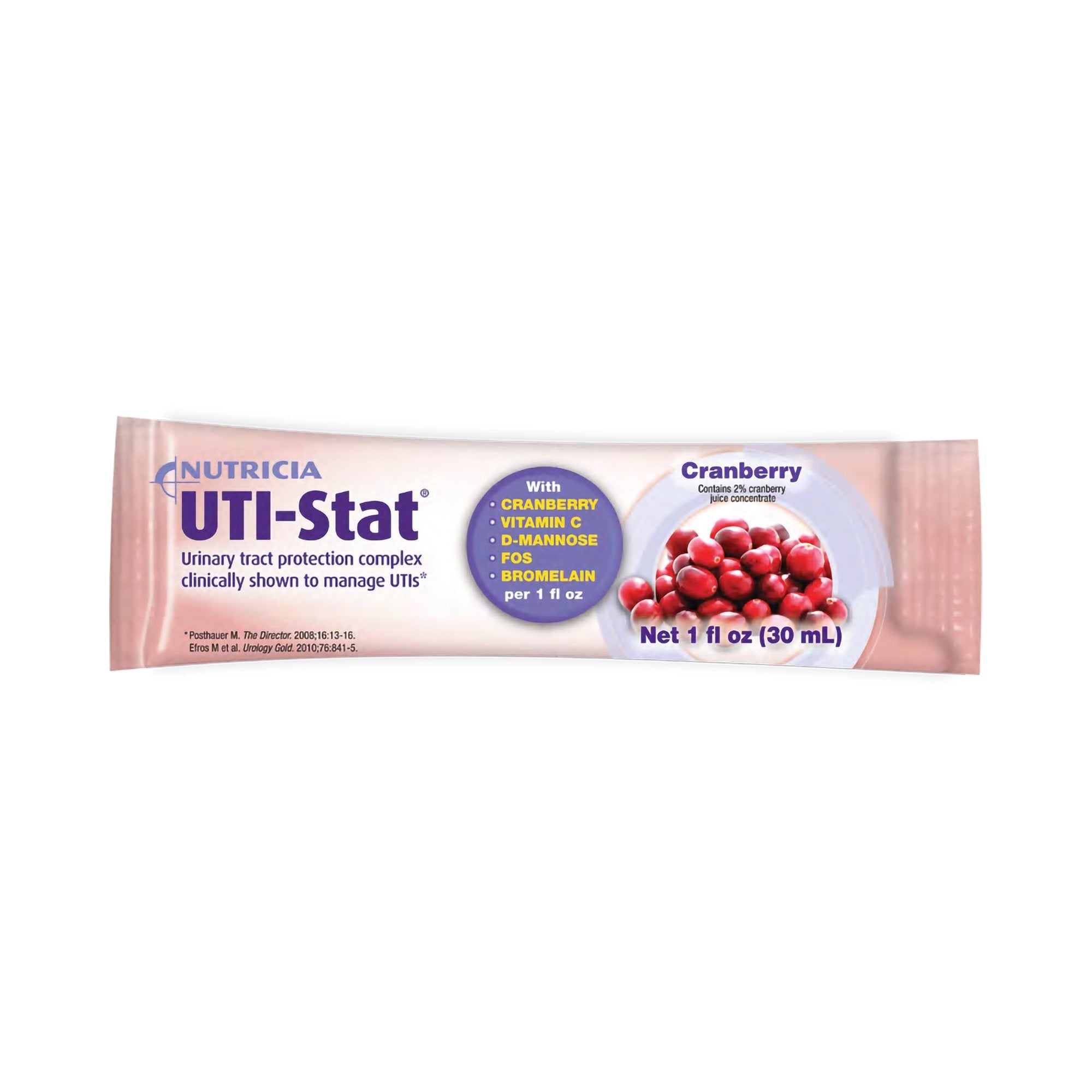 Oral Supplement UTI-Stat Cranberry Flavor Liquid 1 oz. Individual Packet