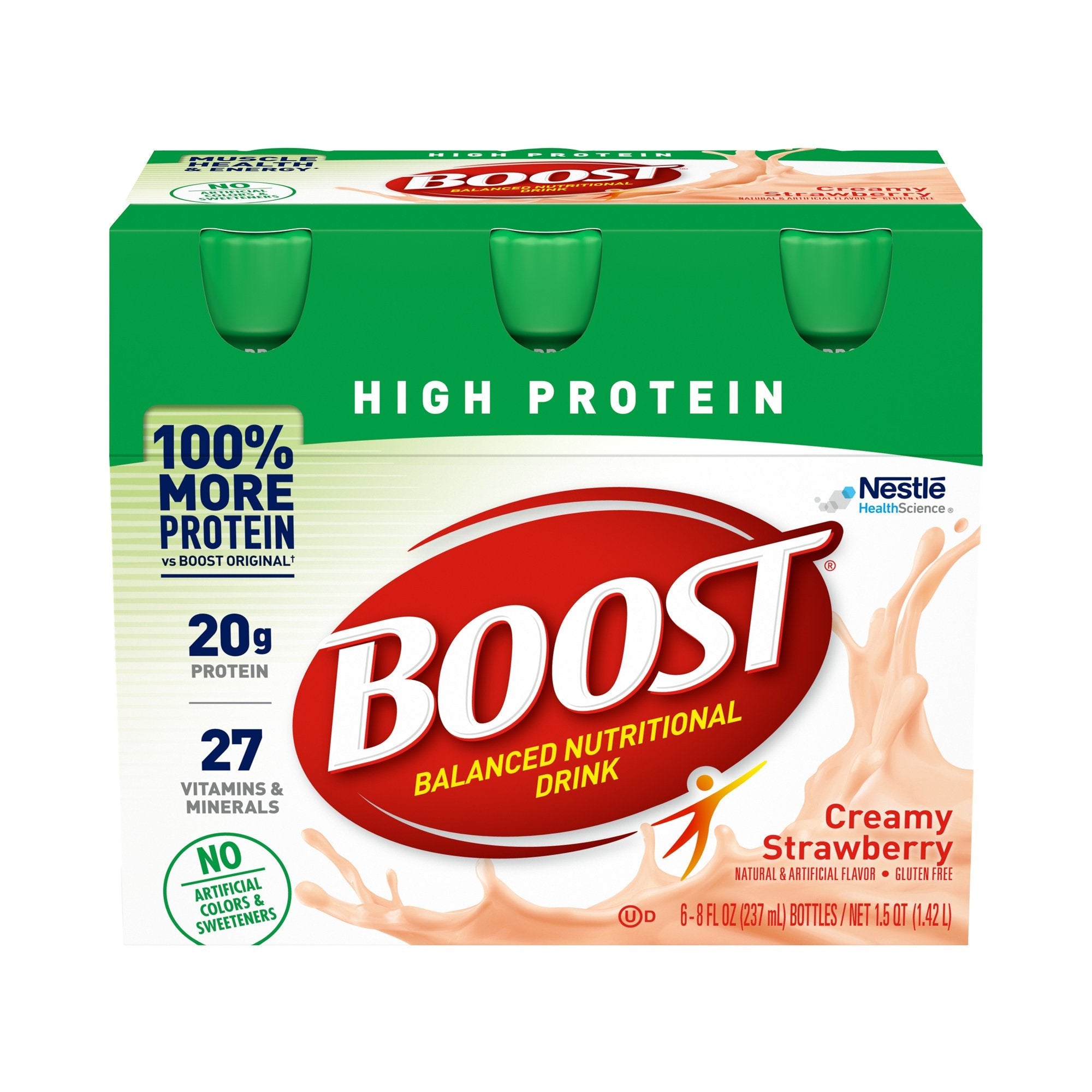 Oral Supplement Boost High Protein Creamy Strawberry Flavor Liquid 8 oz. Bottle