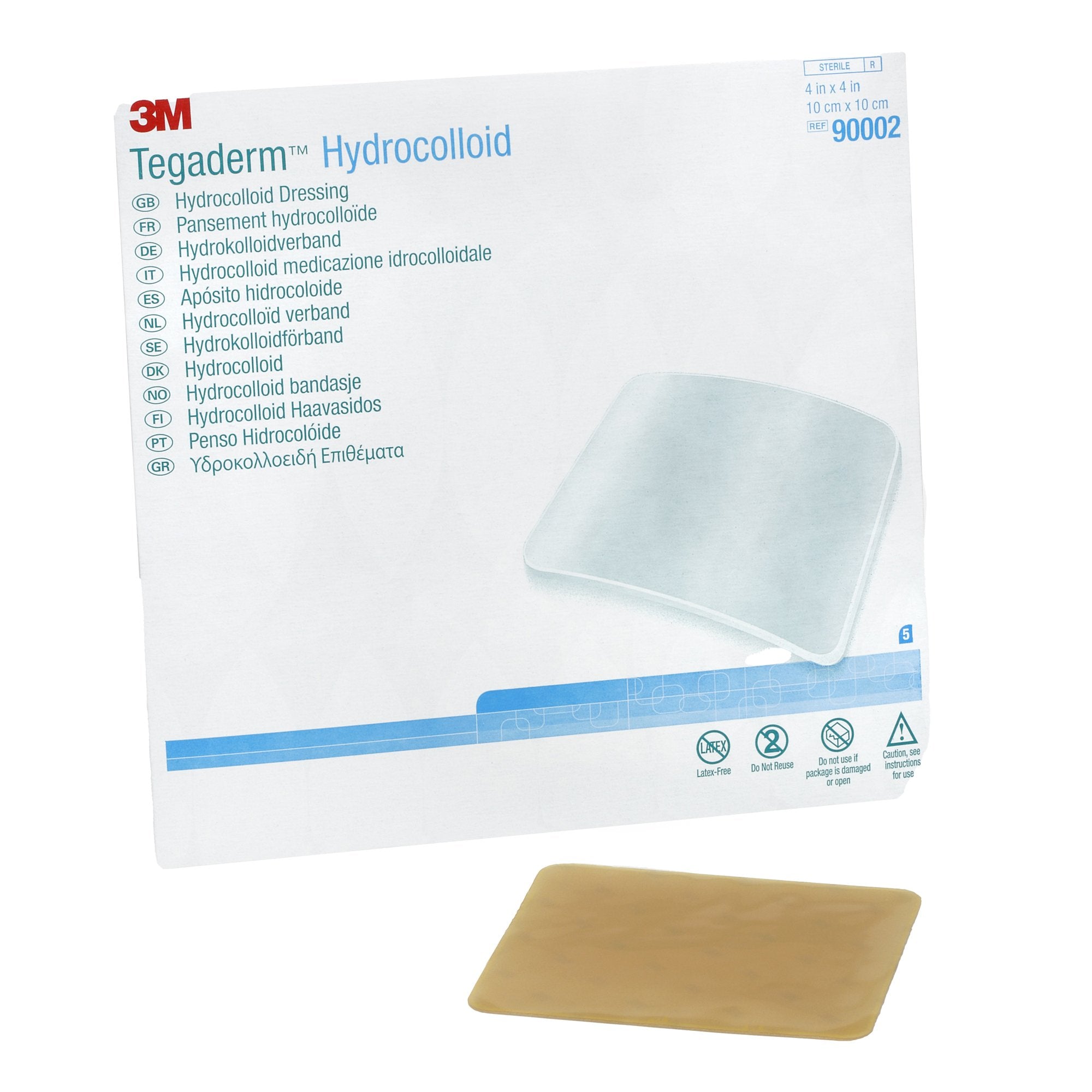 Hydrocolloid Dressing 3M™ Tegaderm™ 4 X 4 Inch Square