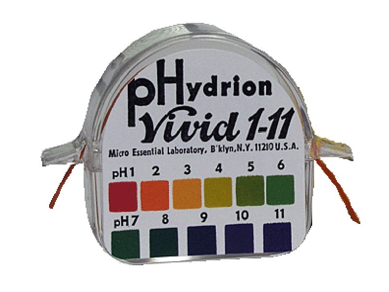 pH Paper in Dispenser Hydrion Vivid 1.0 to 11.0