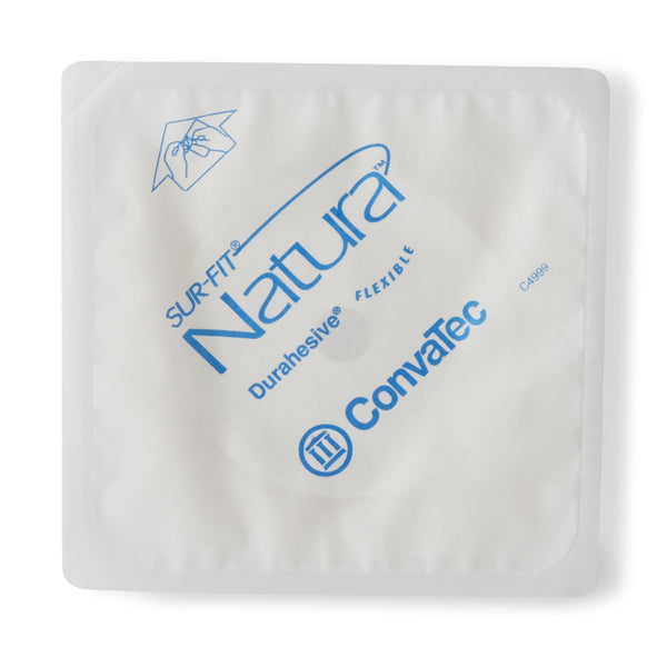 Ostomy Barrier Sur Fit Natura Trim to Fit, Extended Wear Durahesive Adhesive 45 mm Flange Hydrocolloid 1 to 1 1/4 Inch Opening 4 X 4 Inch